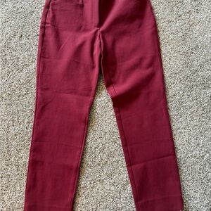 Red Chinos Tailored Fit Smooth Fabric- WHBM Women’s size 8! LIKE NEW!